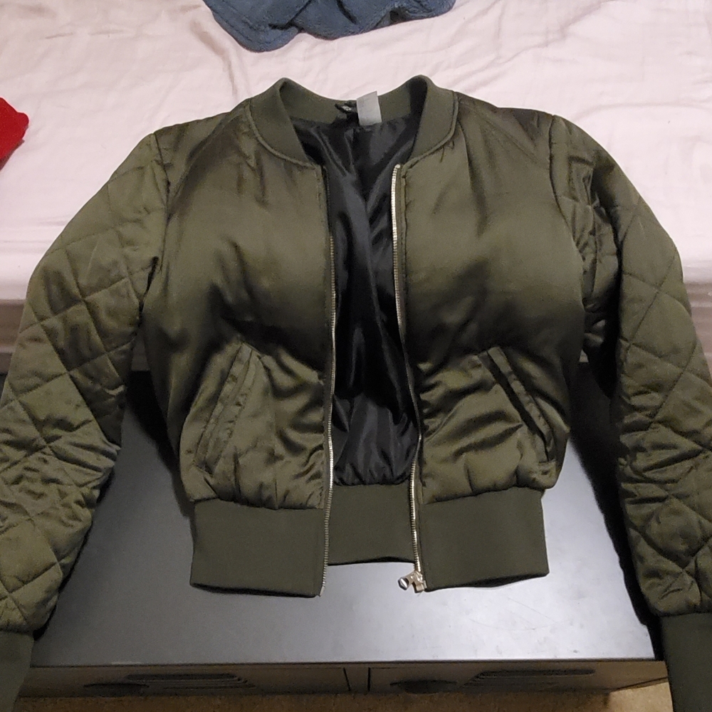 Olive Bomber Jacket
